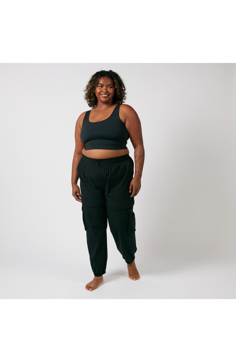 TomboyX Zip-Off Running Jogger, Alternate, color, Black