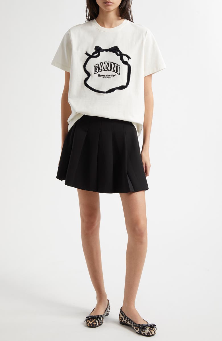 Ganni Logo Graphic Organic Cotton T-Shirt, Alternate, color,