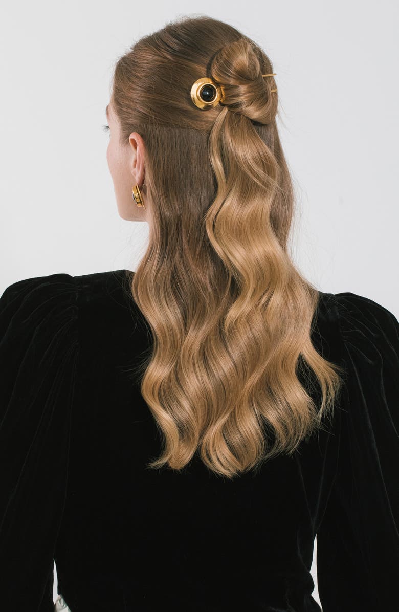 Jennifer Behr Alva Hairpin, Alternate, color, Onyx