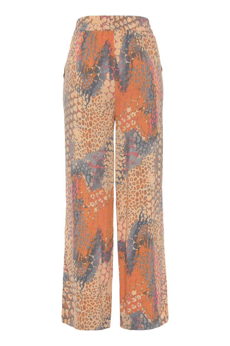 Printed Wide Leg Pants, Alternate, color, Orange Multi