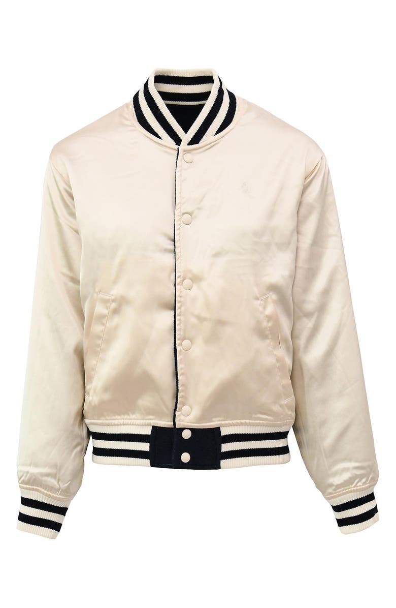 Polo Ralph Lauren Polar Fleece Reversible Varsity Bomber Jacket, Alternate, color,