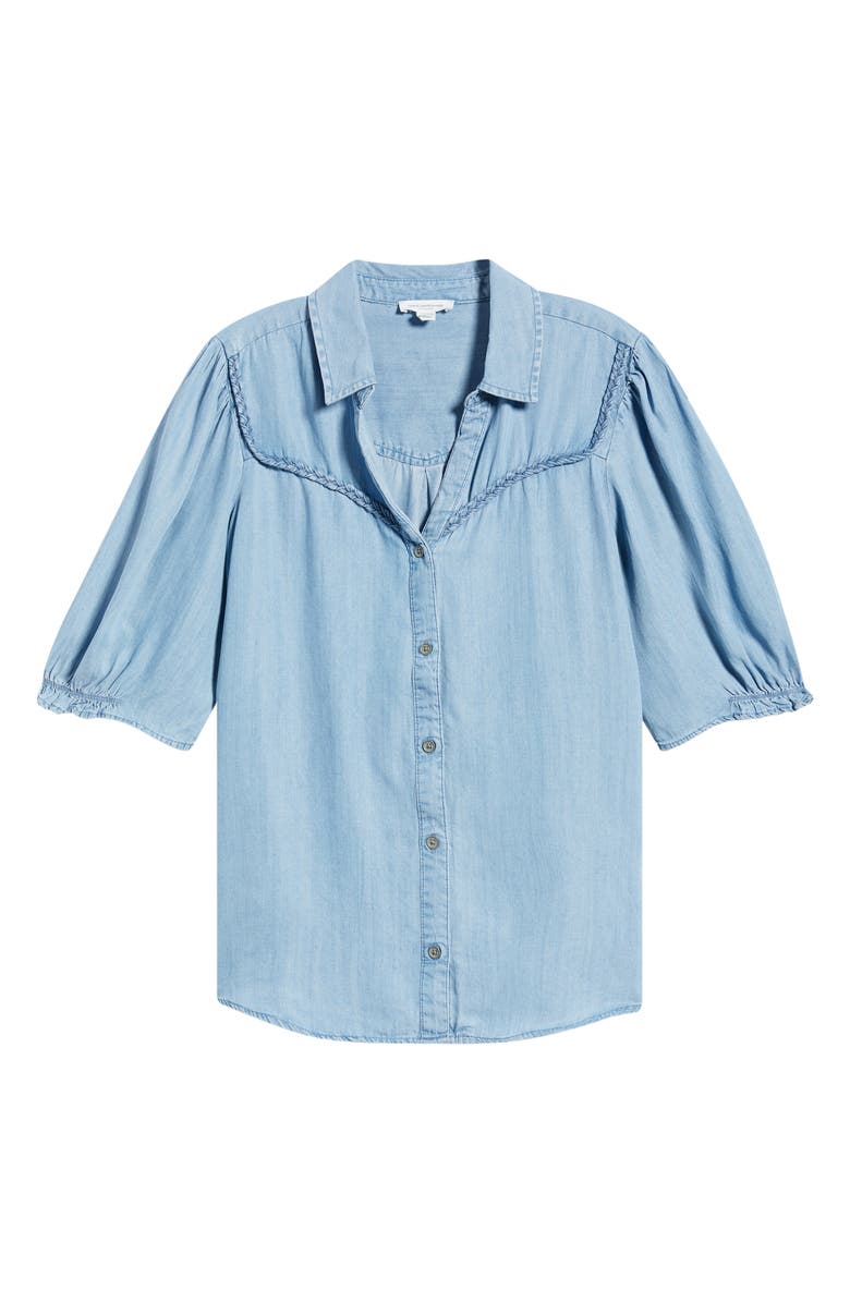 beachlunchlounge Indira Denim Shirt, Main, color, 