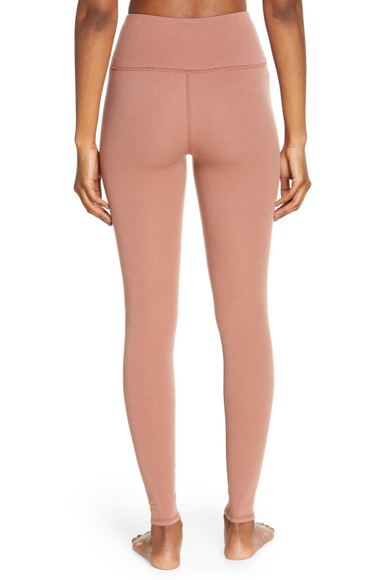 High Waist Pure Thermal Leggings, Alternate, color, CHESTNUT