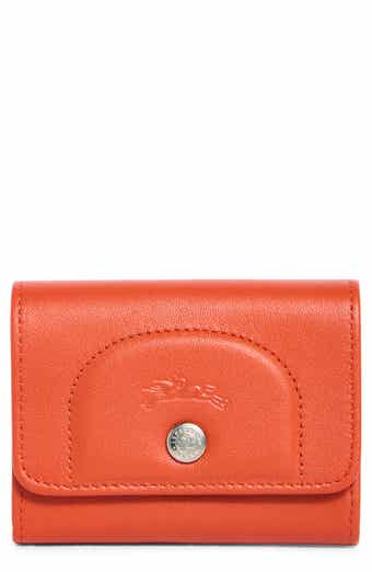 Longchamp Le Pliage Leather Flap Card Case