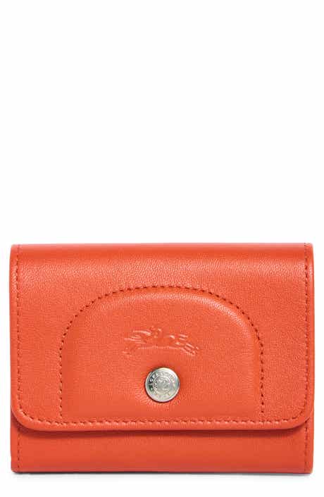 Longchamp Le Pliage Leather Flap Card Case