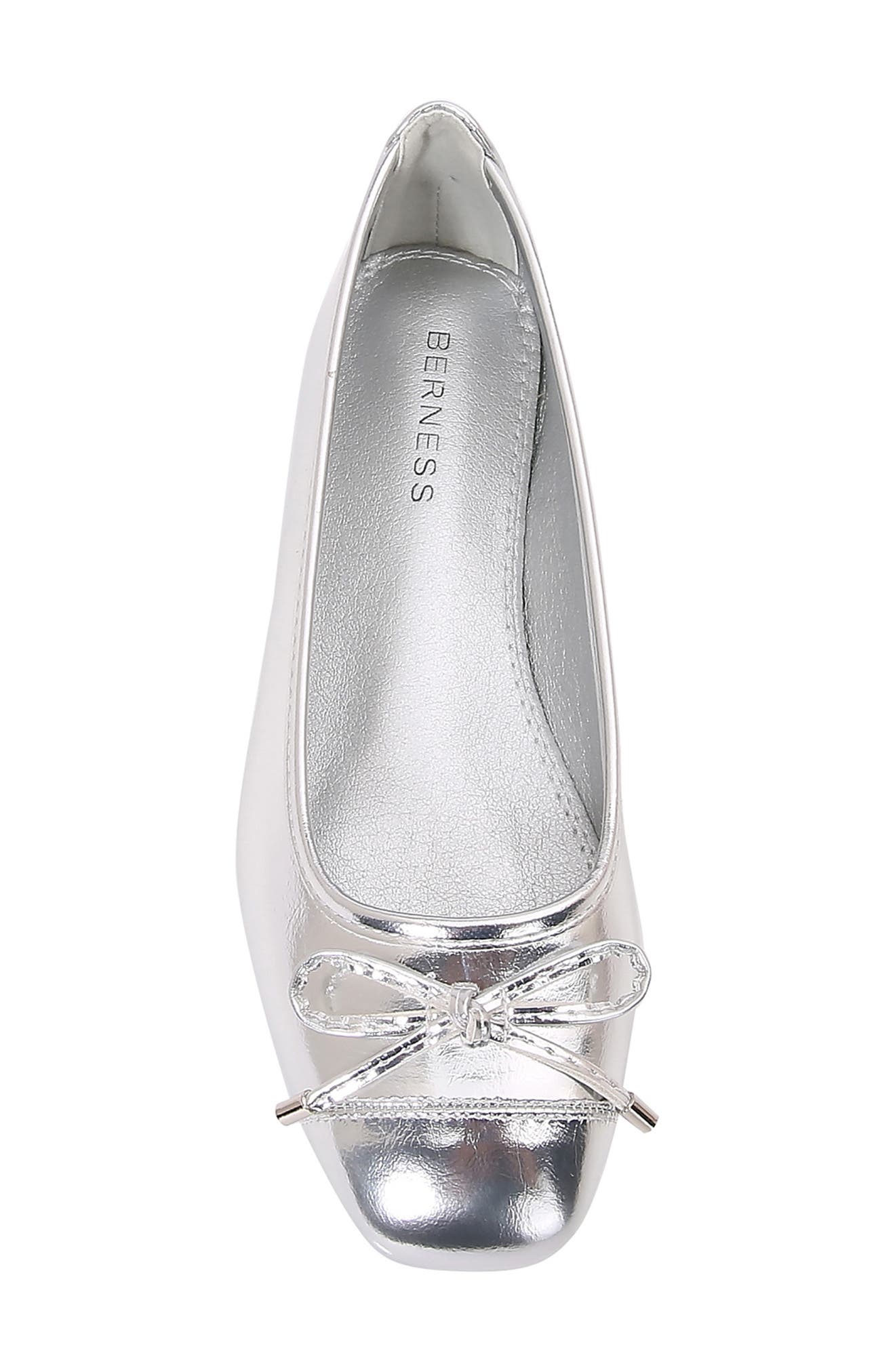 BERNESS Olesia Bow Flat, Alternate, color, Silver
