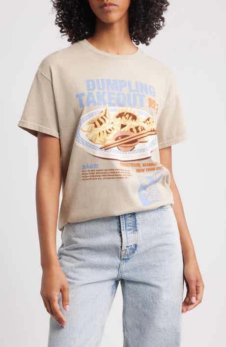 Vinyl Icons Dumpling Cotton Graphic T-Shirt