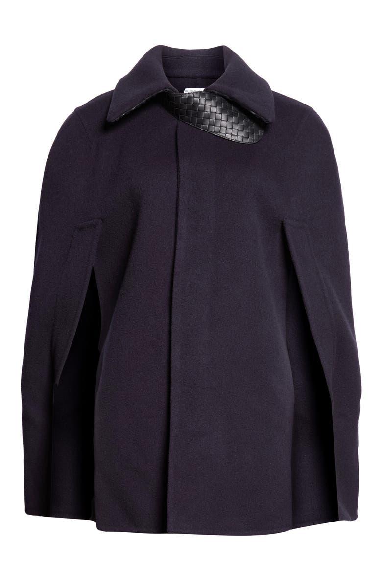 Wool & Cashmere Intrecciato Cape, Main, color, 4071 MIDNIGHT BLUE