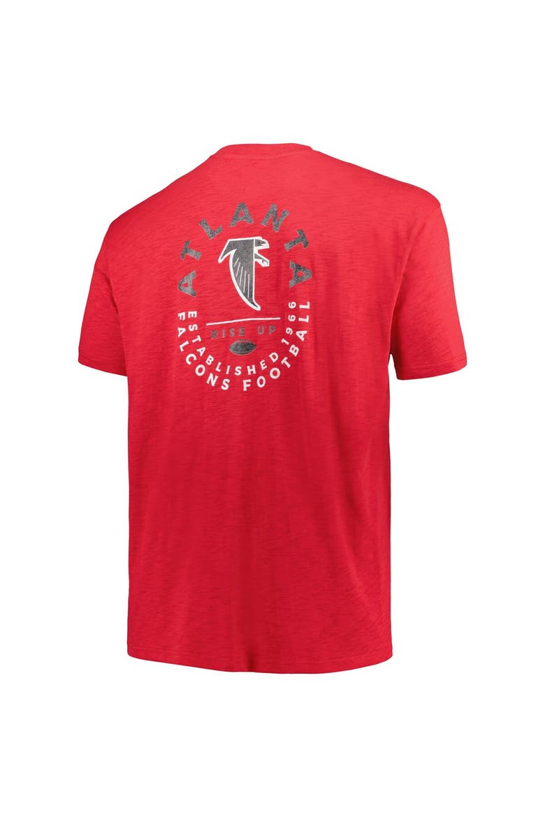 Men's Profile Red Atlanta Falcons Big & Tall Two-Hit Throwback T-Shirt, Alternate, color, Red