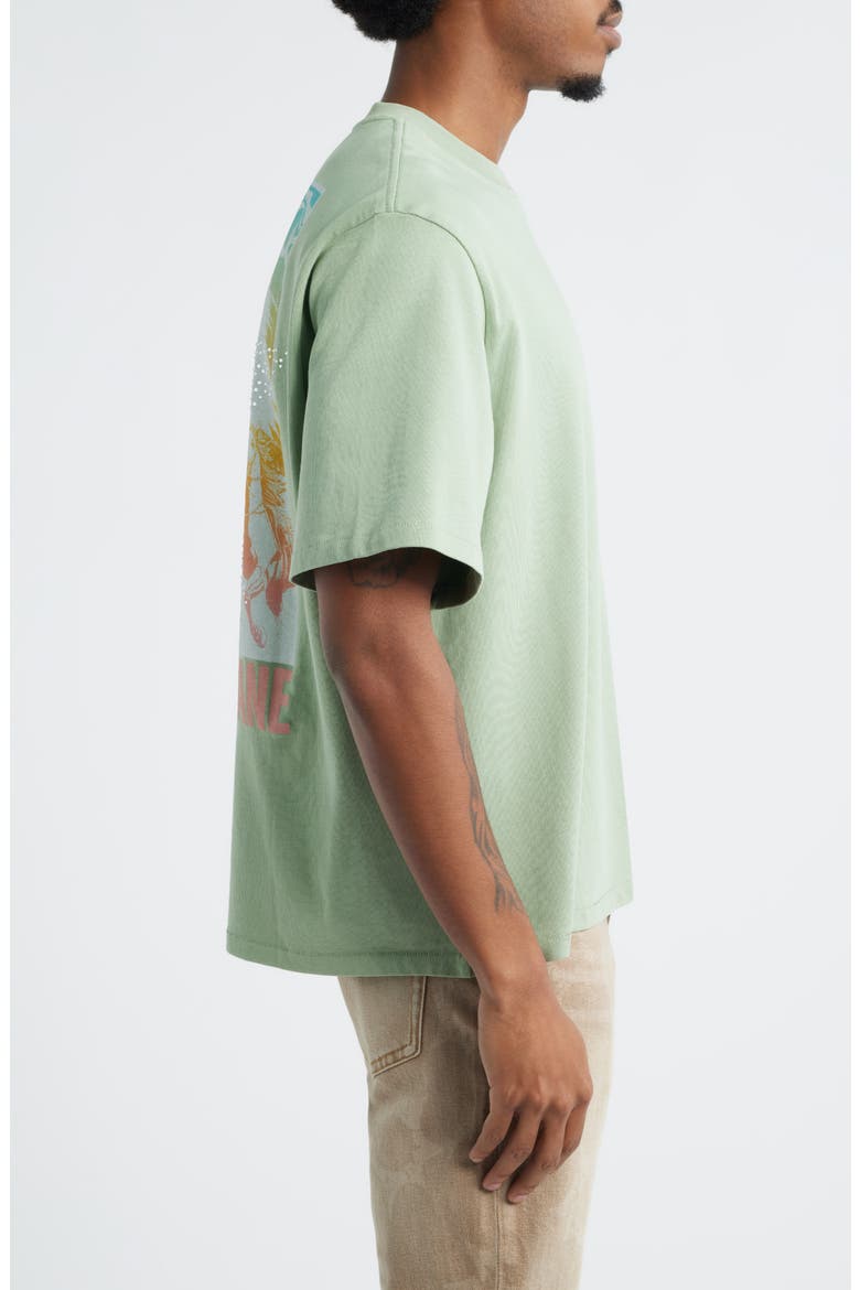 Oversize Maison Crop Graphic T-Shirt, Alternate, color, LIGHT SAGE