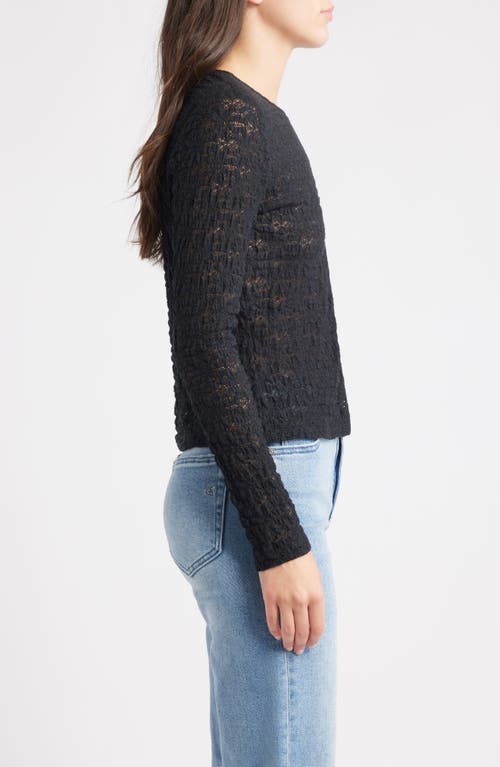 Rails Cyrah Stretch Lace Cardigan In Black