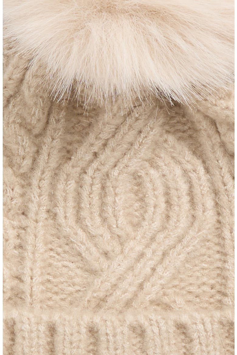 Cable Stitch Pom Beanie, Alternate, color, GREY CHATEAU