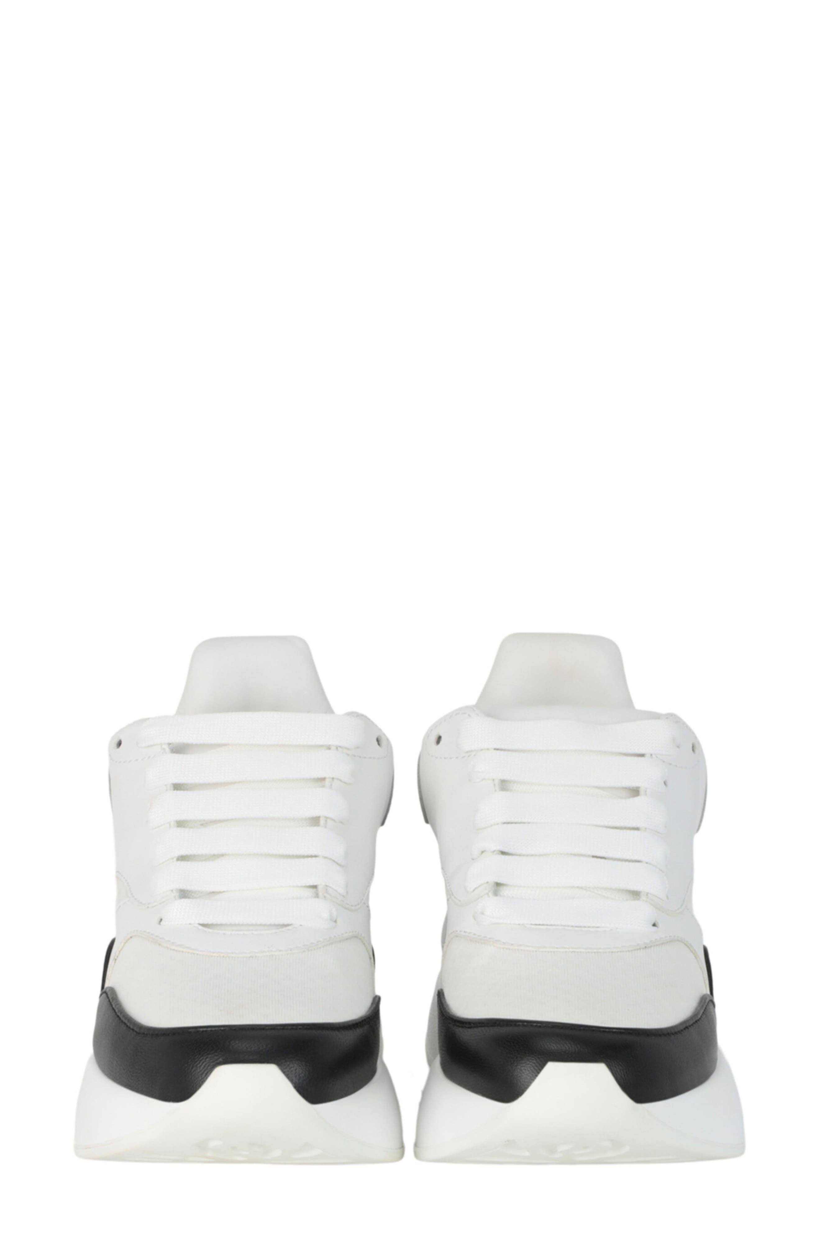 McQueen Oversize Runner Sneaker, Alternate, color, White Black