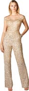 LARA New York Long Flutter Sleeves Beaded Dress