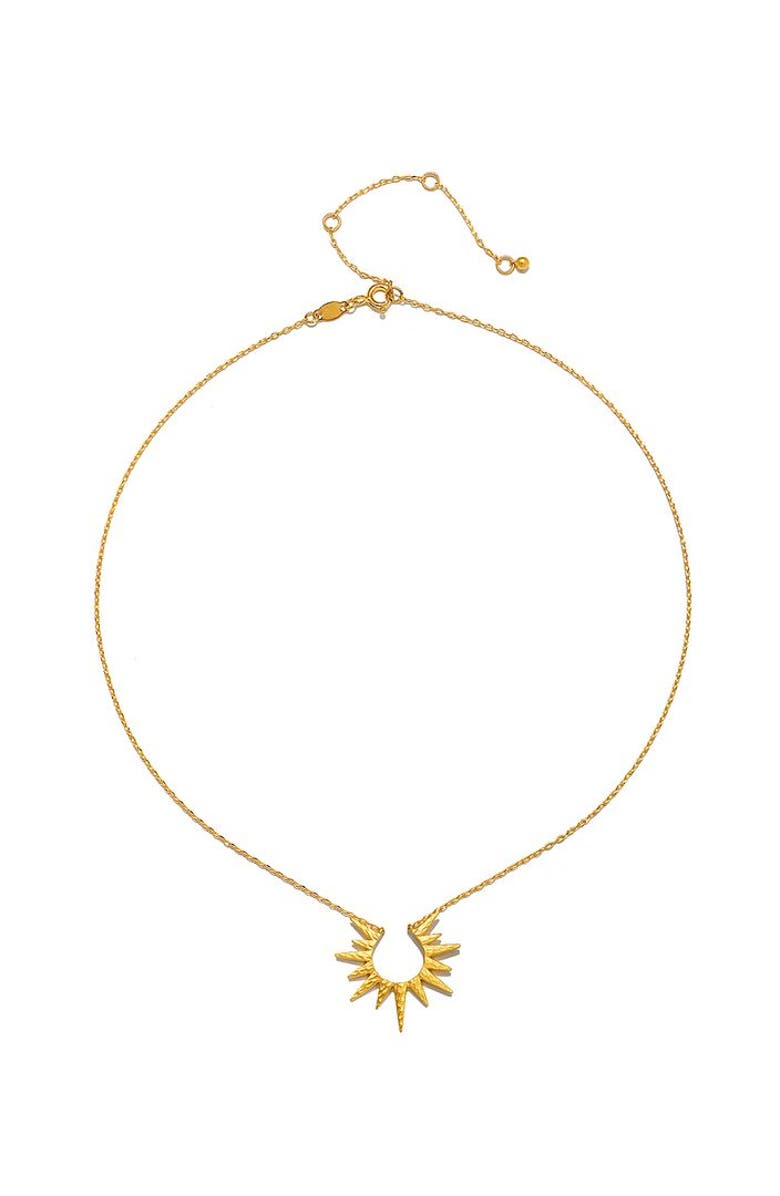 Satya Jewelry Incandescent Glow Gold Starburst Necklace, Alternate, color, 