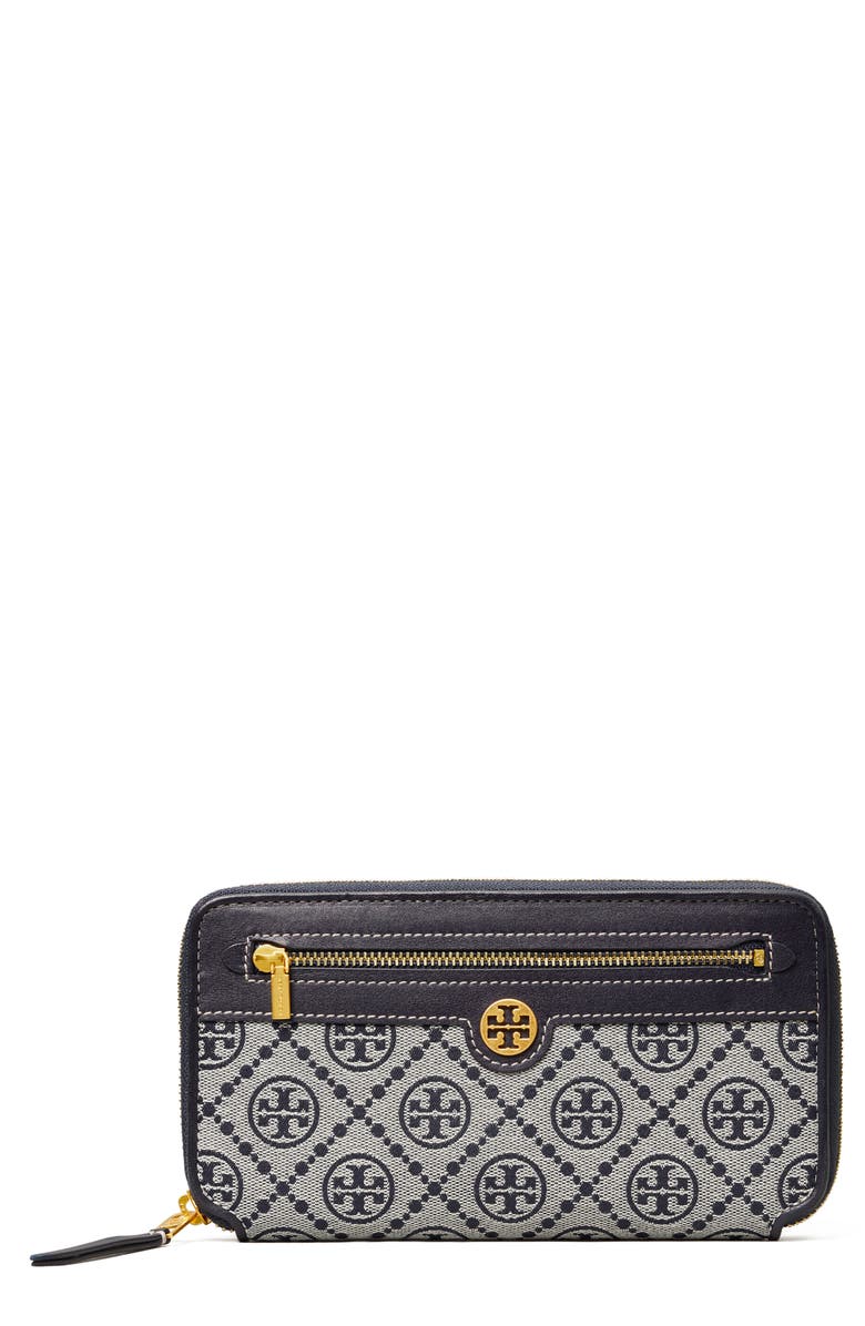 Tory Burch T Monogram Jacquard Continental Wallet, Main, color, 