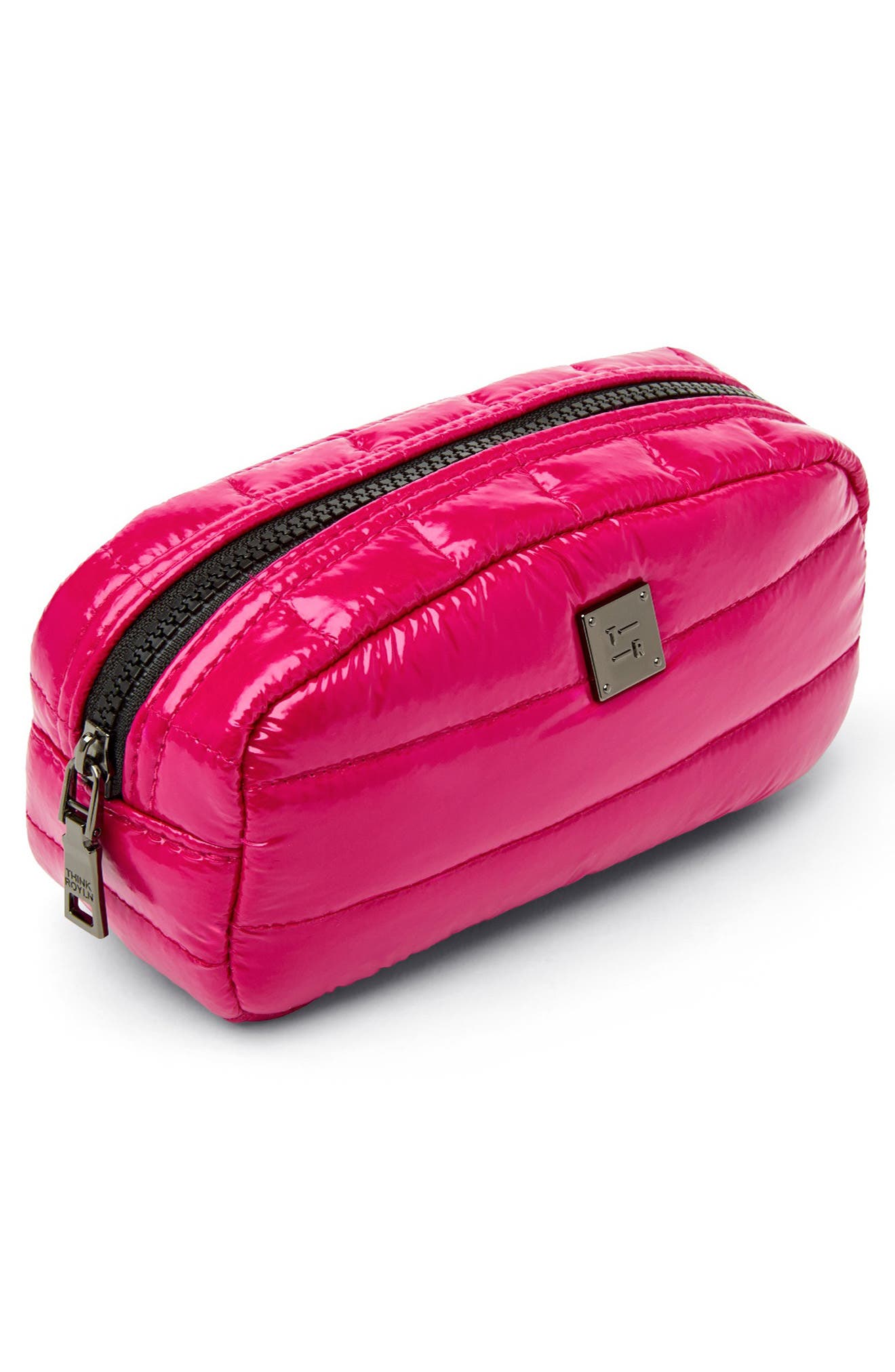 Touch Up Zip Top Travel Pouch, Alternate, color, GLOSSY FUCHSIA