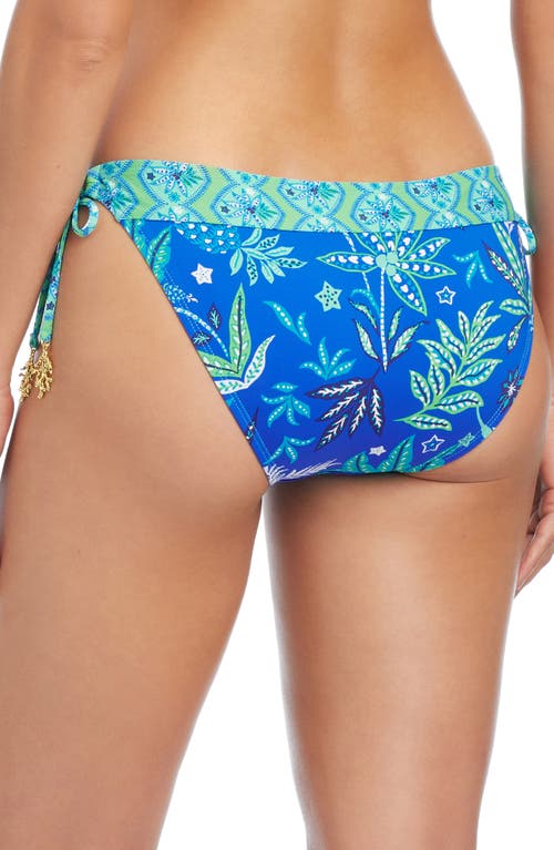 Rod Beattie Desert Bloom Side Tie Hipster Bikini Bottoms In Bleu Multi