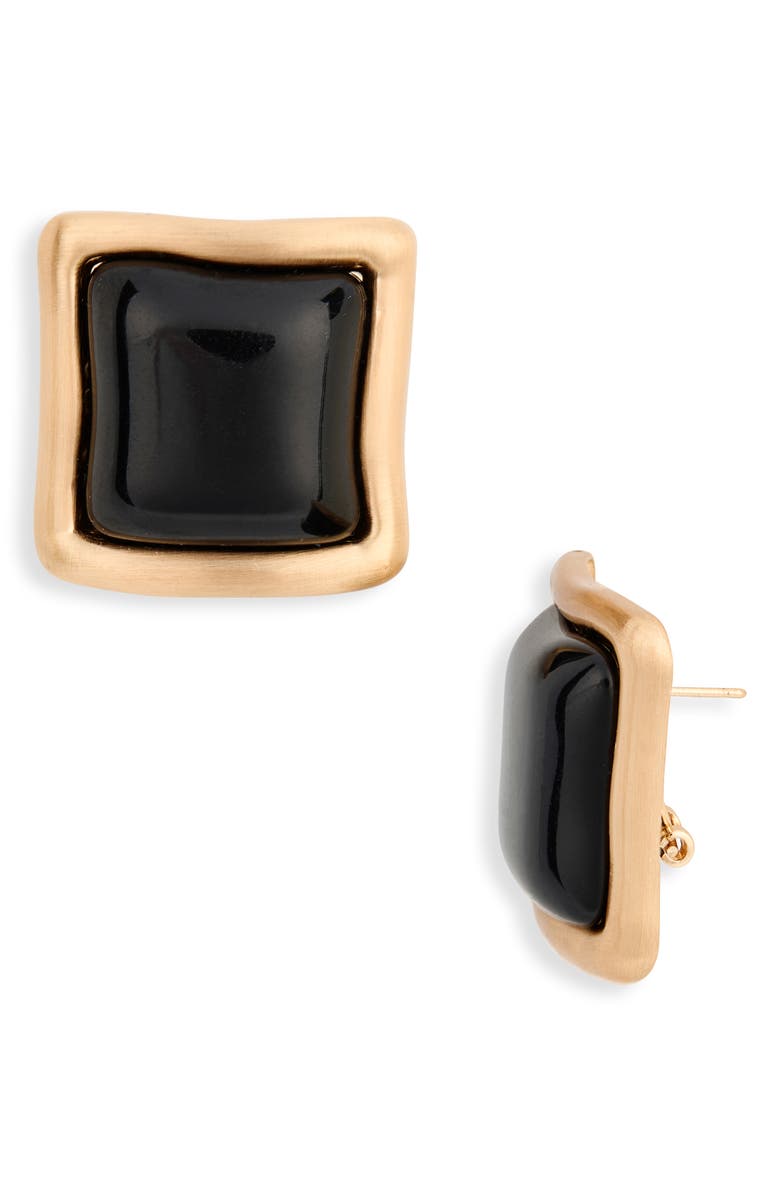 Cult Gaia Suni Statement Earrings, Main, color, Onyx