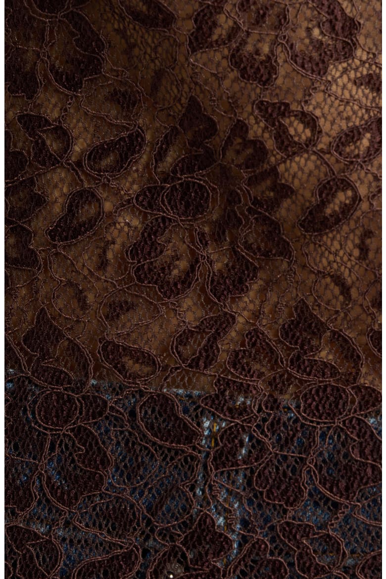 The Sheer Stretch Lace Top, Alternate, color, MAHOGANY