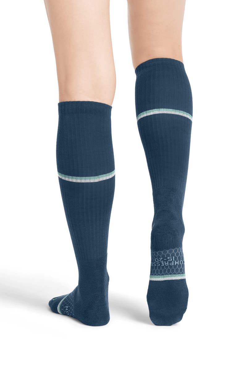 Bombas Double Stripe Compression Knee-High Socks, Alternate, color,