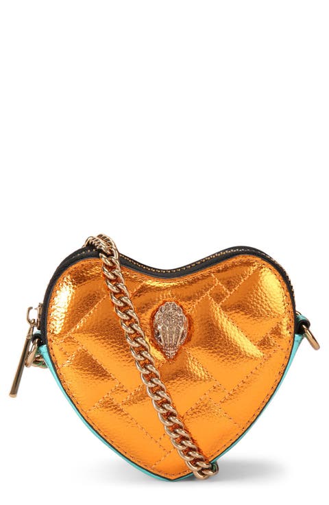 Micro Heart Leather Crossbody Bag
