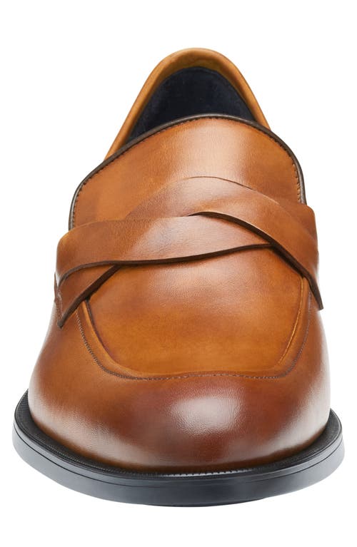 Johnston & Murphy Collection Flynch Braided Strap Loafer In Tan Italian Calfskin