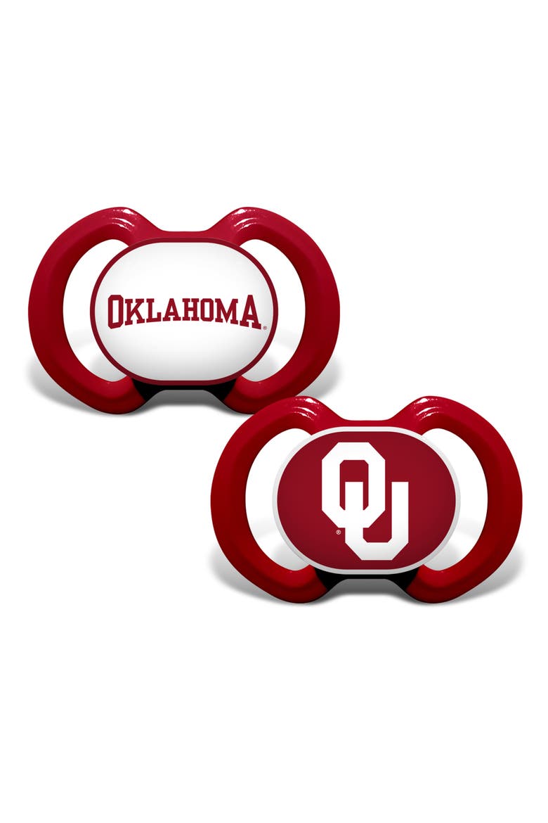 Oklahoma Sooners Pacifier 2-Pack, Main, color, Multicolor