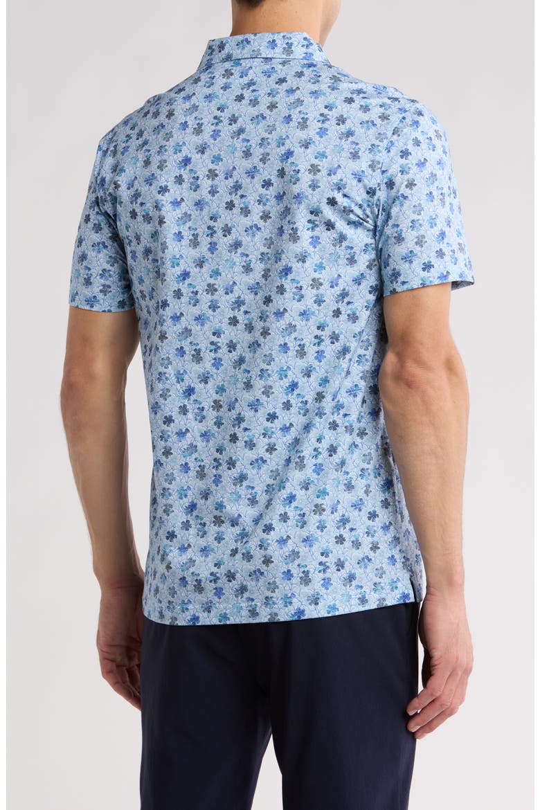 Floral Print Polo, Alternate, color, AIR BLUE