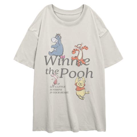 Junior's Sunshine and Friends in Your Heart Short Sleeve Oversized T-Shirt