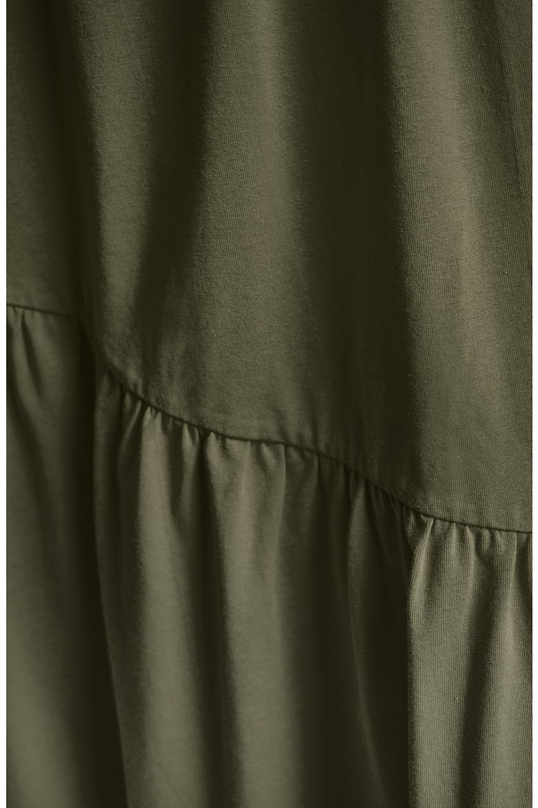 Stretch Cotton Maxi Dress, Alternate, color, FATIGUE