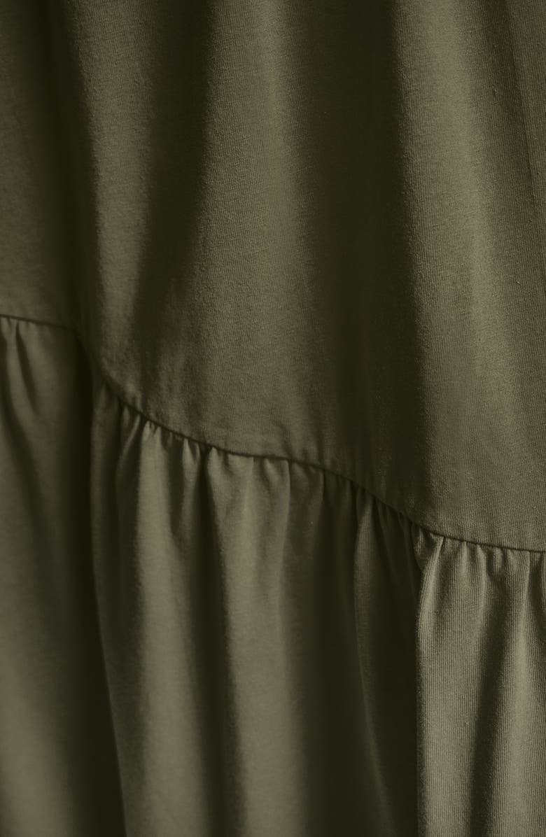 DKNY Stretch Cotton Maxi Dress, Alternate, color, Fatigue