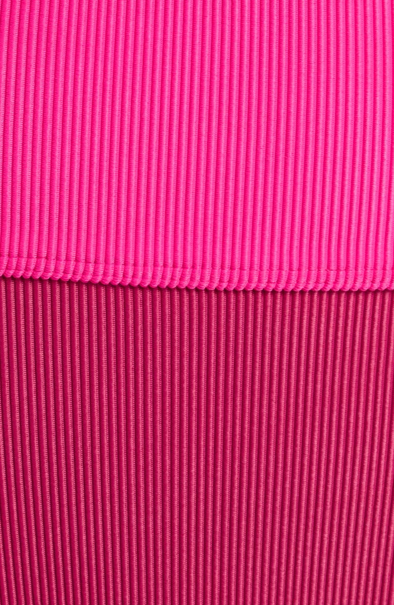 Beach Riot Emmy Colorblock High Waist Bikini Bottoms, Alternate, color, Sorbet Red