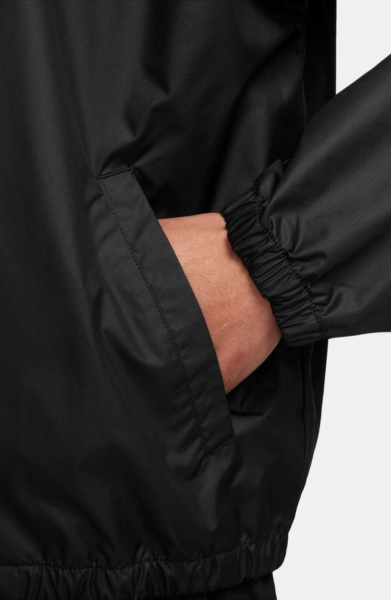 Nike Sportswear Club Water Repellent Full-Zip Jacket, Alternate, color, Black/ White