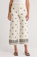 T Tahari Embroidered Border Pants