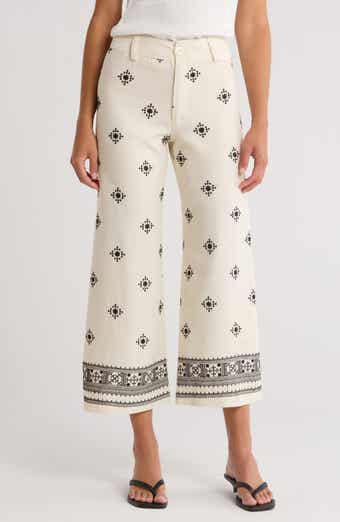 Embroidered Border Pants