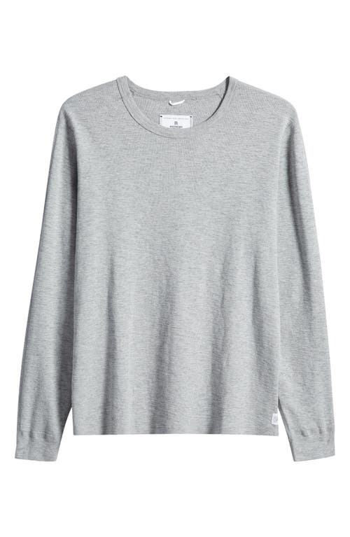 Reigning Champ Slub Long Sleeve Cotton T-shirt In Gray