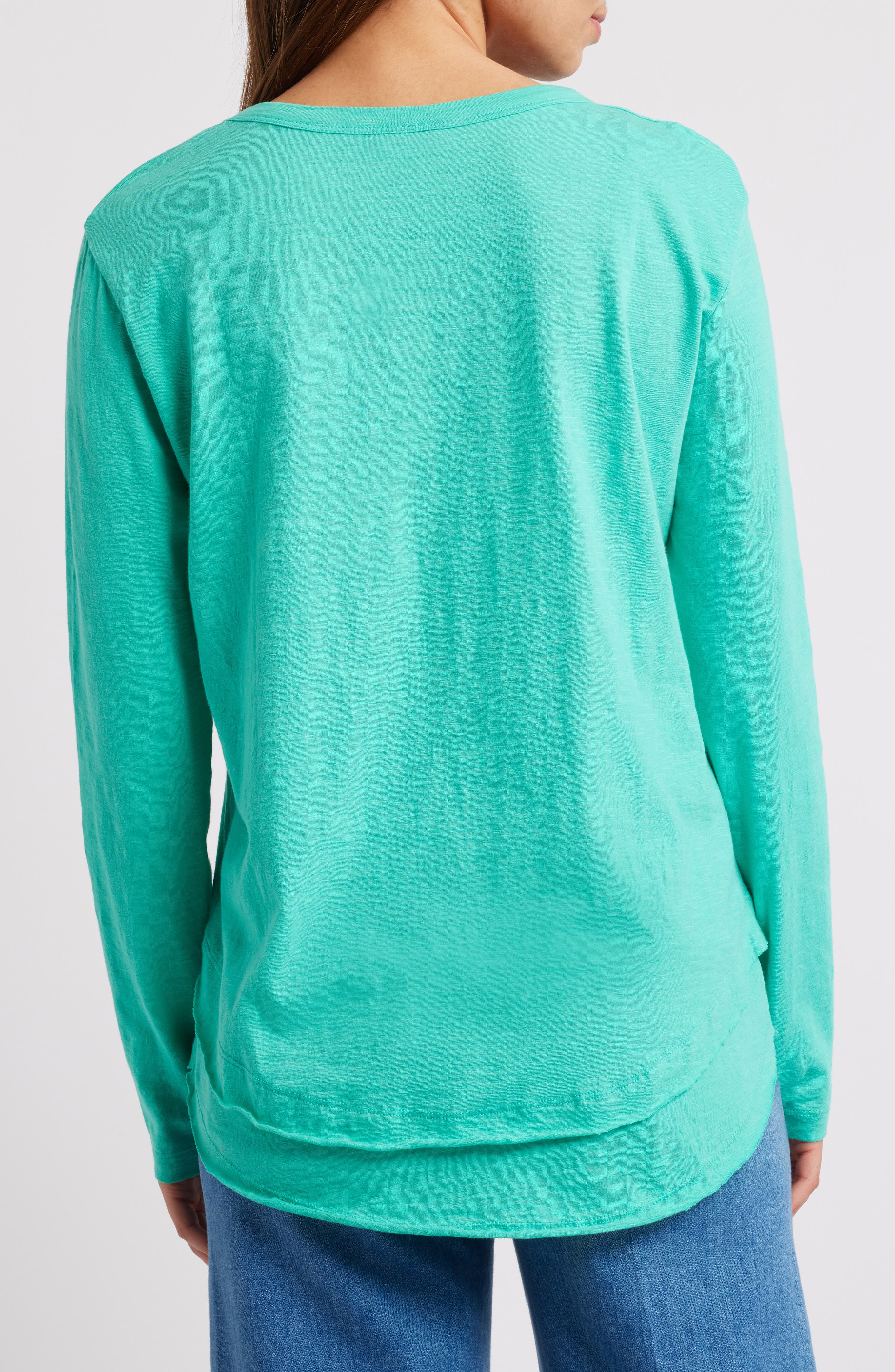 Layered Hem Cotton Slub Top - image 4