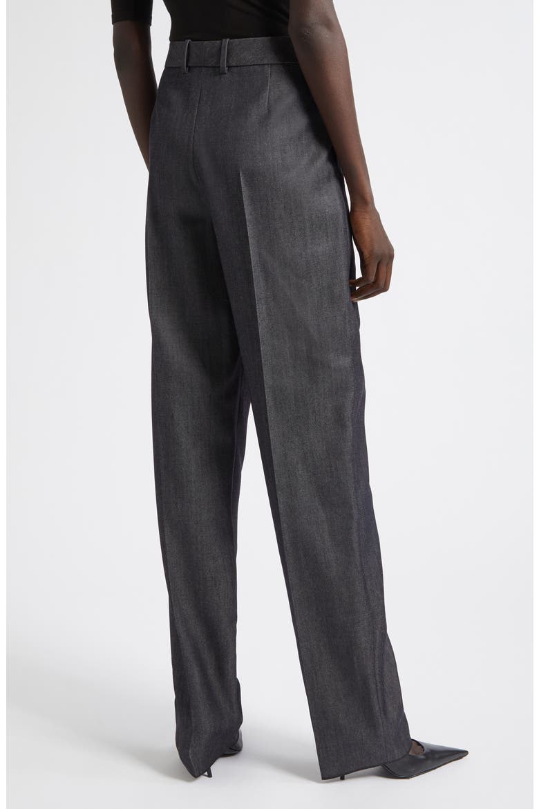 Denim Look Wool Twill Fittined Trousers, Alternate, color, 4100 NAVY