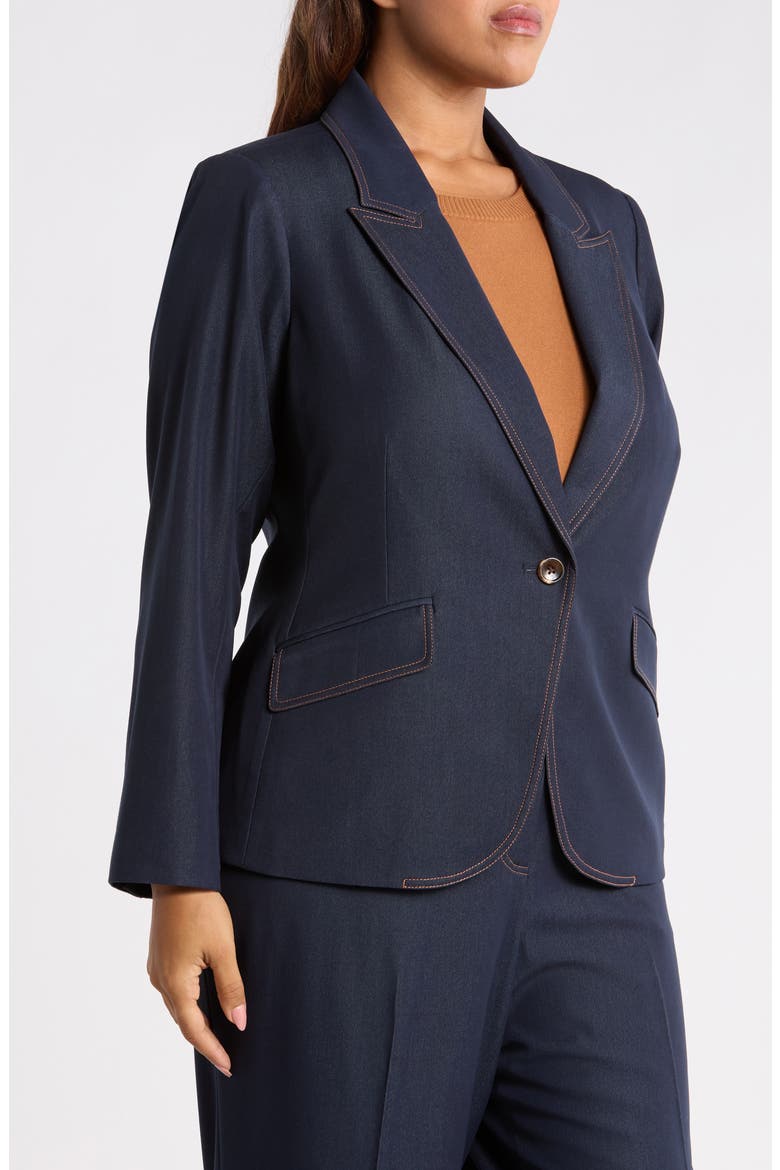 Denim Blazer, Alternate, color, DARK DENIM