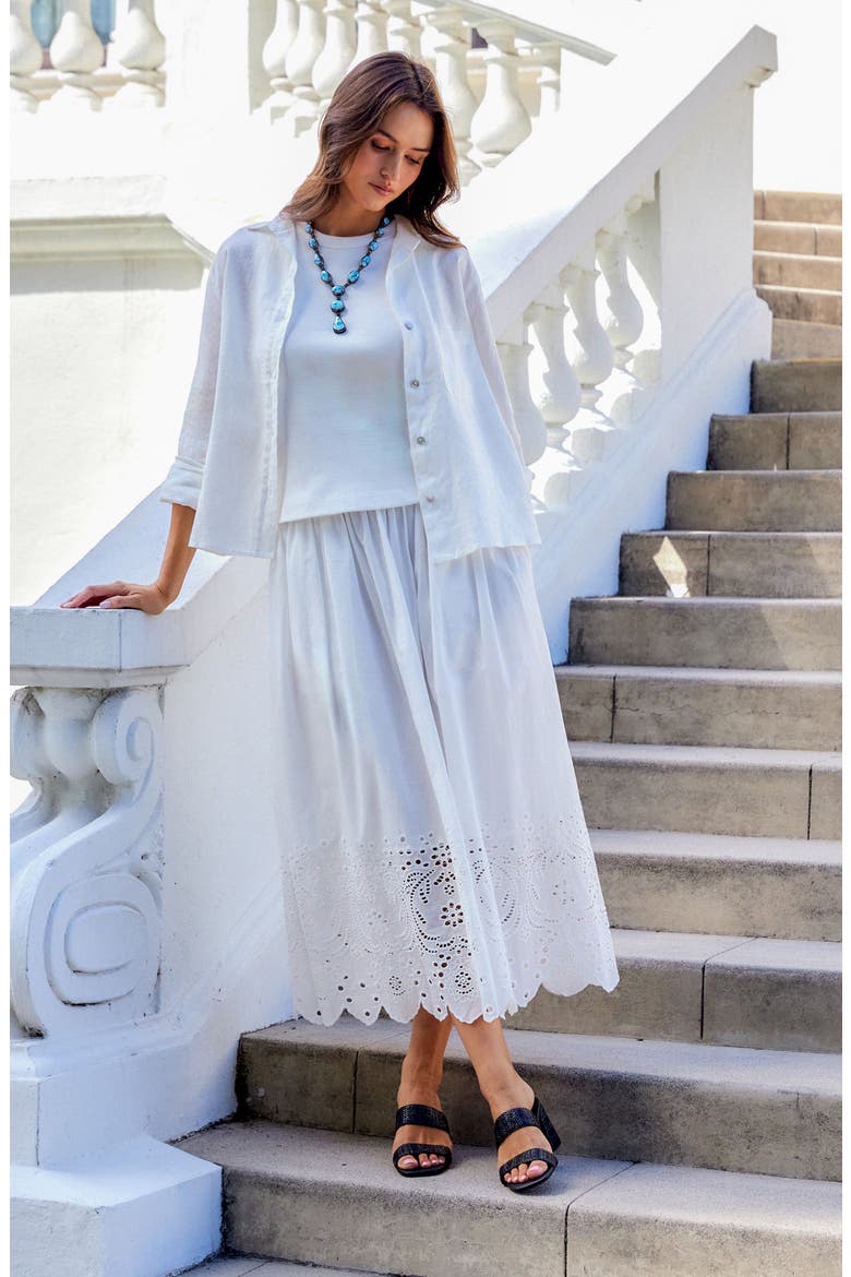 Linen Button-Up Shirt, Alternate, color, OFF WHITE