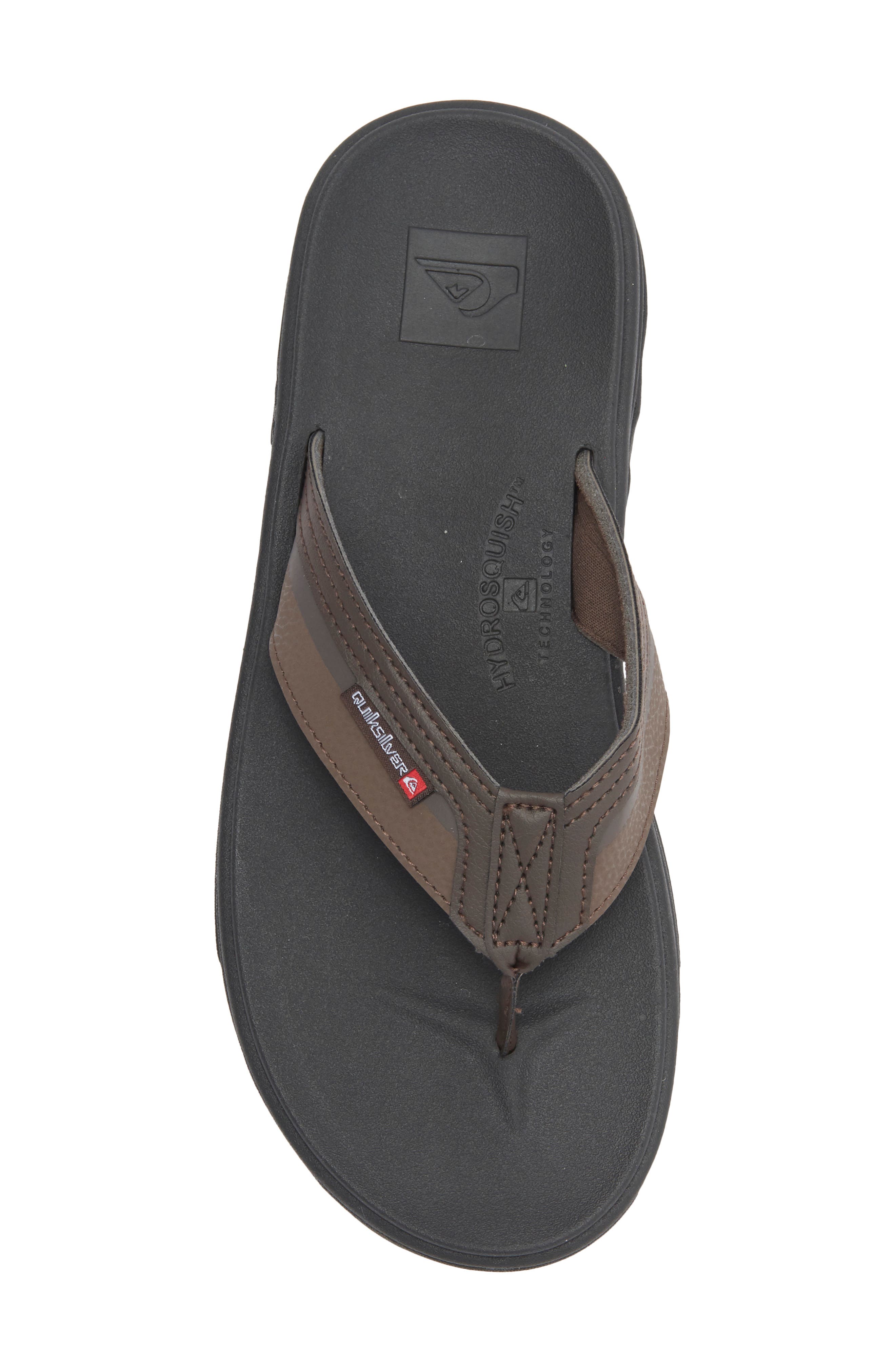 Dylan Deluxe Flip Flop, Alternate, color, DARK BROWN/ BLACK TRIM