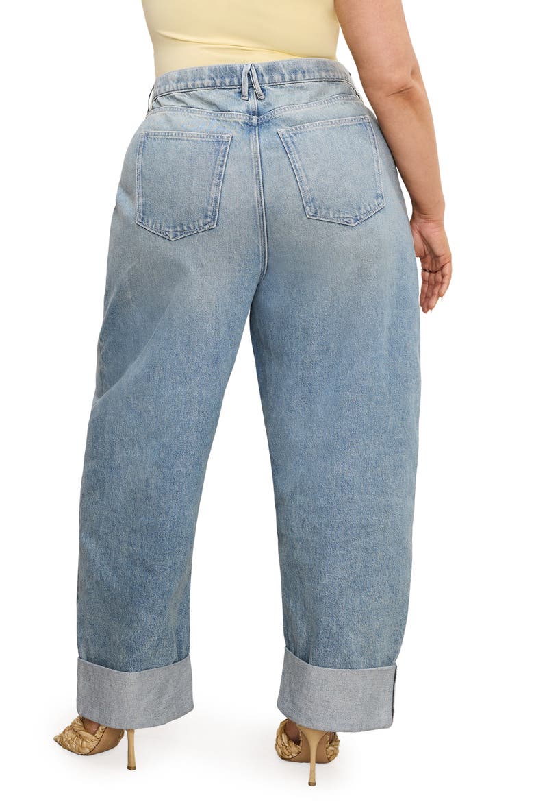 Good Standard High Waist Ankle Barrel Jeans, Alternate, color, INDIGO890