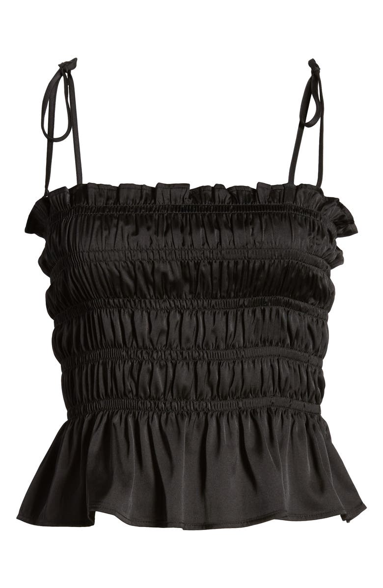 Kirious Smocked Satin Camisole, Alternate, color, 