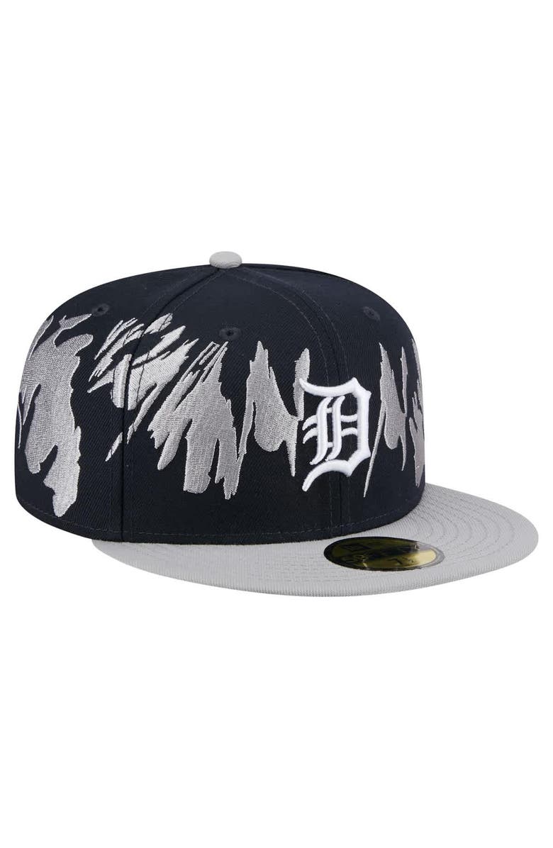 New Era Men's New Era Navy/Gray Detroit Tigers Retro Pattern 59FIFTY Fitted Hat, Alternate, color, Navy