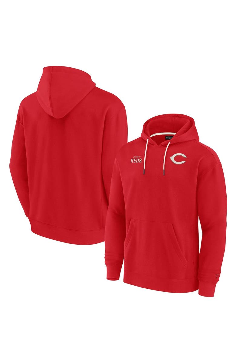 Fanatics Signature Unisex Fanatics Signature Red Cincinnati Reds Elements Super Soft Fleece Pullover Hoodie, Main, color, Red