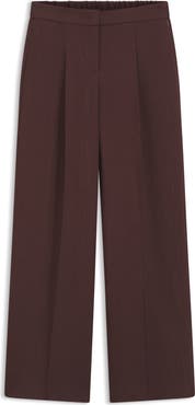 BOSS Tiana Linen Blend Wide Leg Pants