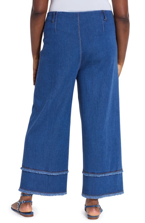 Lyssé Pull-on Fringe Crop Wide Leg Jeans