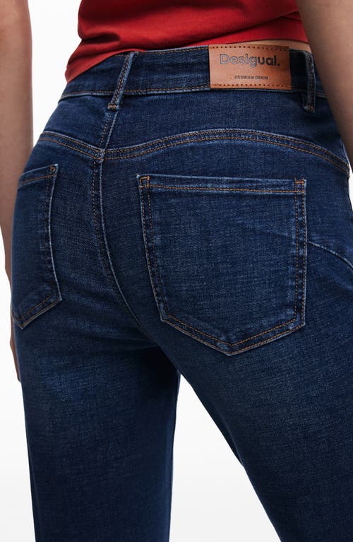 Desigual Flare Leg Jeans In Blue