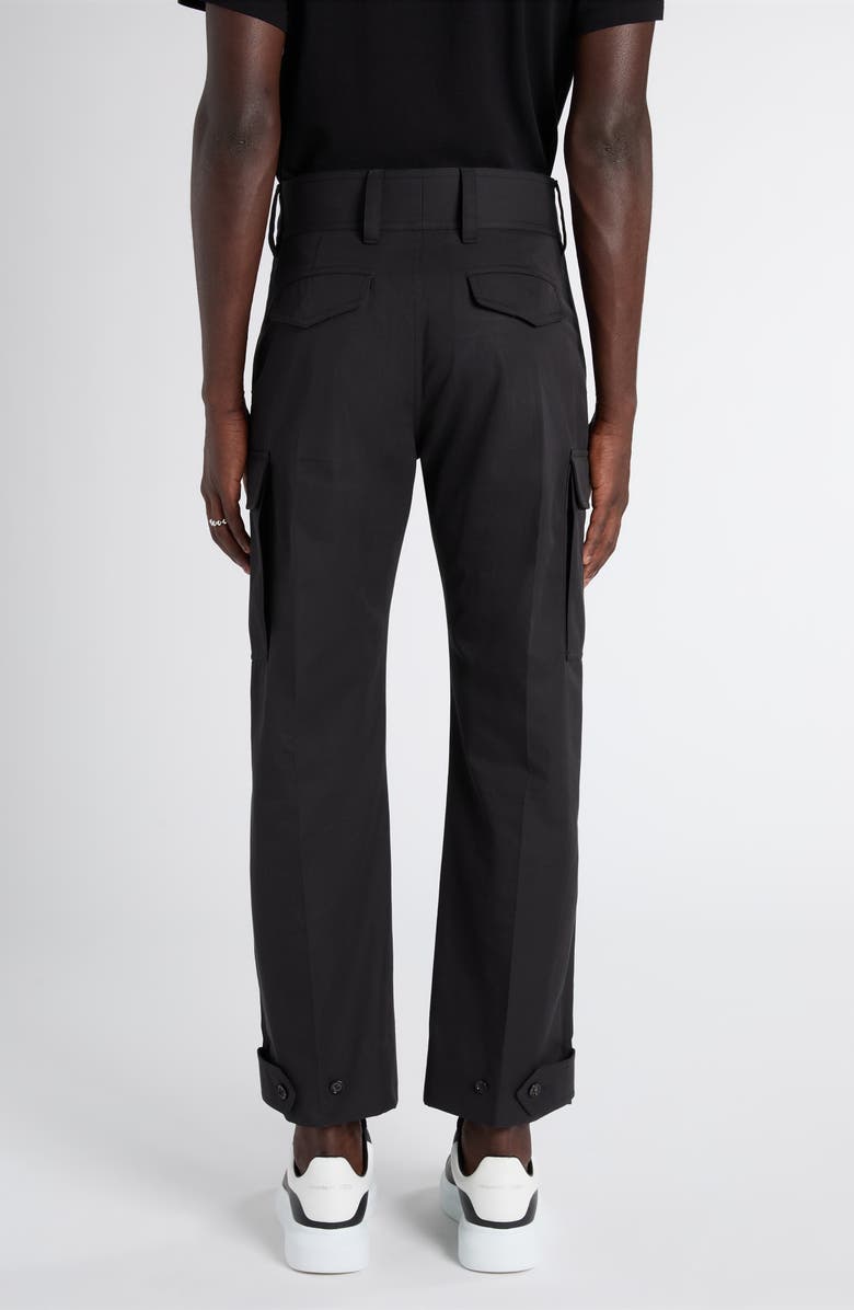 McQueen Straight Leg Cargo Pants, Alternate, color, Black